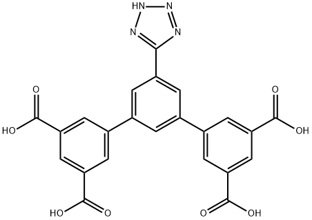 5'-(1H-tetrazol-5-yl)-[1,1':3',1''-terphenyl]-3,3'',5,5''-tetracarboxylic acid 結(jié)構(gòu)式