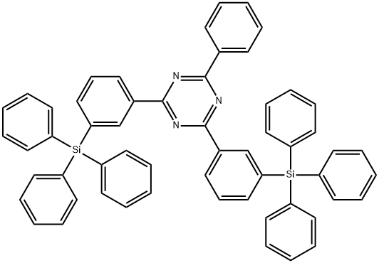 1,3,5-Triazine, 2-phenyl-4,6-bis[3-(triphenylsilyl)phenyl]- Struktur