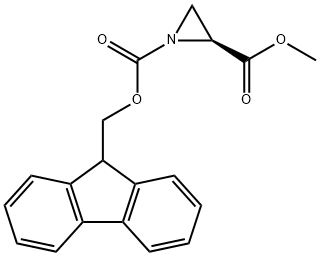 1,2-Aziridinedicarboxylic acid, 1-(9H-fluoren-9-ylmethyl) 2-methyl ester, (2S)- Struktur