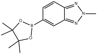 2-methyl-5-(4,4,5,5-tetramethyl-1,3,2-dioxaborolan-2-yl)benzotriazole Struktur