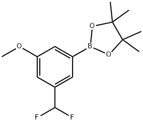 1,3,2-Dioxaborolane, 2-[3-(difluoromethyl)-5-methoxyphenyl]-4,4,5,5-tetramethyl- Struktur