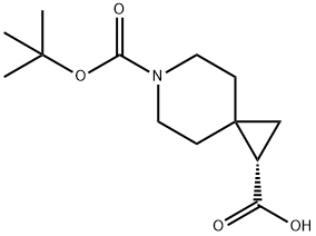 (2S)-6-tert-butoxycarbonyl-6-azaspiro[2.5]octane-2-carboxylic acid Struktur