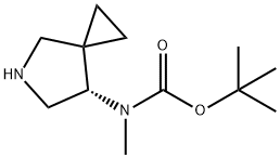 Carbamic acid, N-(7S)-5-azaspiro[2.4]hept-7-yl-N-methyl-, 1,1-dimethylethyl ester Struktur