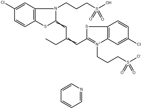 Pyridinium 3-[5-chloro-2-[2-[5-chloro-3-(3-sulfonatopropyl)benzothiazolin-2-ylidenemethyl]-1-butneyl] -3-benzothiazolio] propanesulfonate Struktur