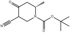 tert-Butyl (2S)-5-cyano-2-methyl-4-oxopiperidine-1-carboxylate Structure