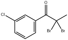 1-Propanone, 2,2-dibromo-1-(3-chlorophenyl)- Struktur