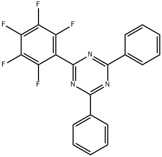 1,3,5-Triazine, 2-(2,3,4,5,6-pentafluorophenyl)-4,6-diphenyl- Struktur