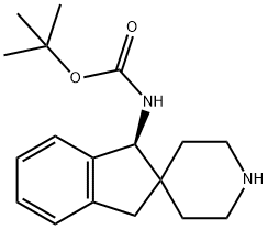 tert-butyl (S)-(1,3-dihydrospiro[indene-2,4'-piperidin]-1-yl)carbamate Struktur