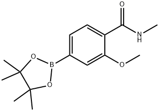 2-Methoxy-N-methyl-4-(tetramethyl-1,3,2-dioxaborolan-2-yl)benzamide Struktur