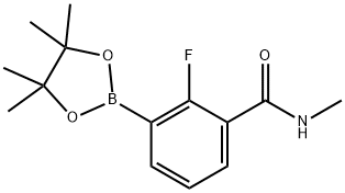 2-Fluoro-3-(methylcarbamoyl)phenylboronic acid pinacol ester Struktur