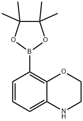 8-(Tetramethyl-1,3,2-dioxaborolan-2-yl)-3,4-dihydro-2H-1,4-benzoxazine Struktur