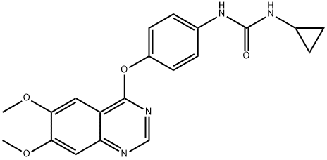 Urea, N-cyclopropyl-N'-[4-[(6,7-dimethoxy-4-quinazolinyl)oxy]phenyl]- Struktur