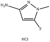 5-fluoro-1-methyl-1H-pyrazol-3-amine hydrochloride Struktur