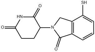 2,6-Piperidinedione, 3-(1,3-dihydro-4-mercapto-1-oxo-2H-isoindol-2-yl)- Struktur