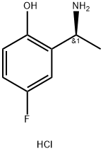 (S)-2-(1-Aminoethyl)-4-fluorophenol hydrochloride Struktur