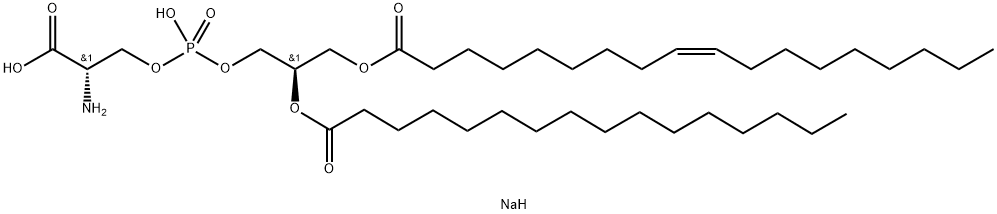 4,6,10-Trioxa-5-phosphaoctacos-19-enoic acid, 2-amino-5-hydroxy-11-oxo-8-[(1-oxohexadecyl)oxy]-, 5-oxide, sodium salt (1:1), (2S,8R,19Z)- Struktur