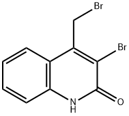 2(1H)-Quinolinone, 3-bromo-4-(bromomethyl)- Struktur