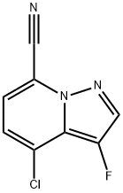 Pyrazolo[1,5-a]pyridine-7-carbonitrile, 4-chloro-3-fluoro- Struktur