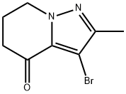 3-Bromo-2-methyl-6,7-dihydro-5H-pyrazolo1,5-apyridin-4-one Struktur