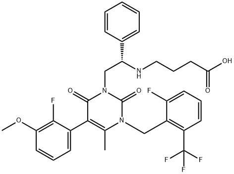 Elagolix-004-S Struktur