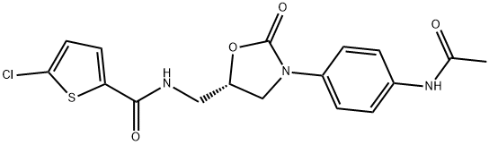 (S)-N-((3-(4-acetamidophenyl)-2-oxooxazolidin-5-yl)methyl)-5-chlorothiophene-2-carboxamide Struktur