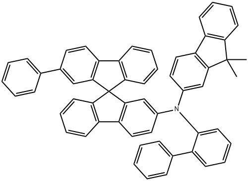 9,9'-Spirobi[9H-fluoren]-2-amine, N-[1,1'-biphenyl]-2-yl-N-(9,9-dimethyl-9H-fluoren-2-yl)-2'-phenyl- Struktur