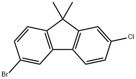 9H-Fluorene, 6-bromo-2-chloro-9,9-dimethyl- Struktur