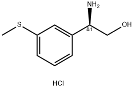 (R)-2-Amino-2-(3-(methylthio)phenyl)ethanol hydrochloride Struktur