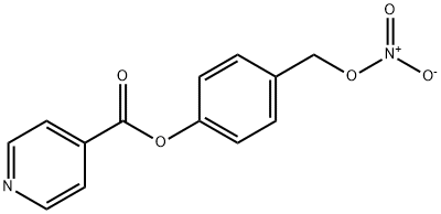 4-Pyridinecarboxylic acid, 4-[(nitrooxy)methyl]phenyl ester Struktur