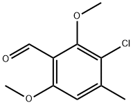 Benzaldehyde, 3-chloro-2,6-dimethoxy-4-methyl- Struktur