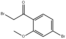 Ethanone, 2-bromo-1-(4-bromo-2-methoxyphenyl)- Struktur