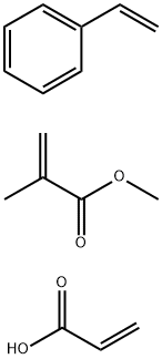 2-Propenoic acid, 2-methyl-, methyl ester, polymer with ethenylbenzene and 2-propenoic acid Struktur