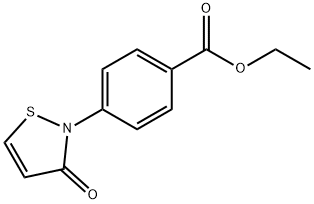 Benzoic acid, 4-(3-oxo-2(3H)-isothiazolyl)-, ethyl ester Struktur