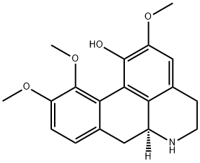 4H-Dibenzo[de,g]quinolin-1-ol, 5,6,6a,7-tetrahydro-2,10,11-trimethoxy-, (6aS)- Struktur