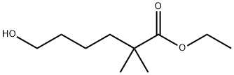 Hexanoic acid, 6-hydroxy-2,2-dimethyl-, ethyl ester Struktur