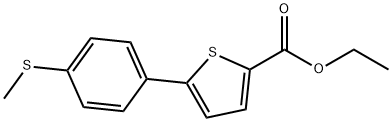 JR-8018, Ethyl 5-(4-(methylthio)phenyl)thiophene-2-carboxylate, 97% Struktur