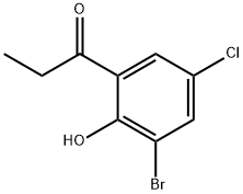 1-(3-Bromo-5-chloro-2-hydroxyphenyl)-1-propanone  Struktur