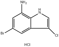 5-Bromo-3-chloro-1H-indol-7-amine hydrochloride Struktur