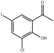 1-(3-Chloro-2-hydroxy-5-iodophenyl)ethanone Struktur