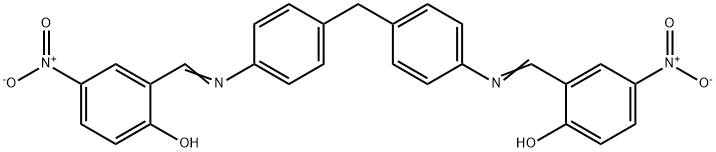 2,2'-[methylenebis(4,1-phenylenenitrilomethylylidene)]bis(4-nitrophenol) Struktur