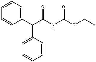 N-(ジフェニルアセチル)カルバミド酸エチル 化學(xué)構(gòu)造式