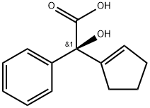 1-Cyclopenten-1-yl(hydroxy)phenylacetic acid Struktur