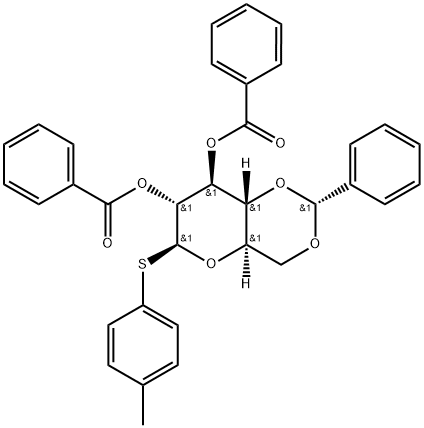 4-Methylphenyl 4,6-O-Benzylidene-2,3-di-O-benzoyl-1-thio-β-D-glucopyranoside|4-甲基苯基 4,6-O-芐叉-2,3-二-O-苯甲?；?1-硫代-Β-D-吡喃葡萄糖苷