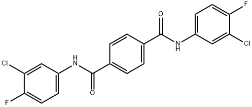 1-N,4-N-bis(3-chloro-4-fluorophenyl)benzene-1,4-dicarboxamide Struktur