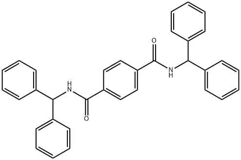 1-N,4-N-dibenzhydrylbenzene-1,4-dicarboxamide Struktur