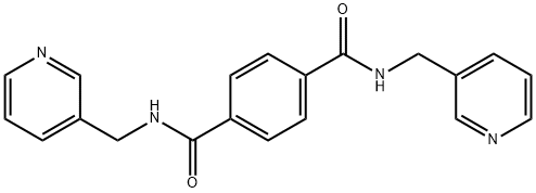 1-N,4-N-bis(pyridin-3-ylmethyl)benzene-1,4-dicarboxamide Struktur