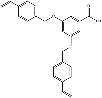 3,5-Bis[(4-ethenylphenyl)methoxy]benzoic acid Struktur