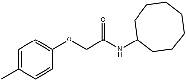 Acetamide, N-cyclooctyl-2-(4-methylphenoxy)- Struktur