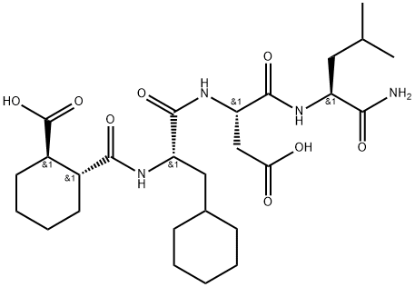 N-{[(1R,2R)-2-Carboxycyclohexyl]carbonyl}-3-cyclohexyl-L-alanyl-L-α-aspartyl-L-leucinamide Struktur