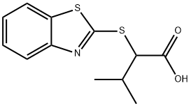 Butanoic acid, 2-(2-benzothiazolylthio)-3-methyl- Struktur